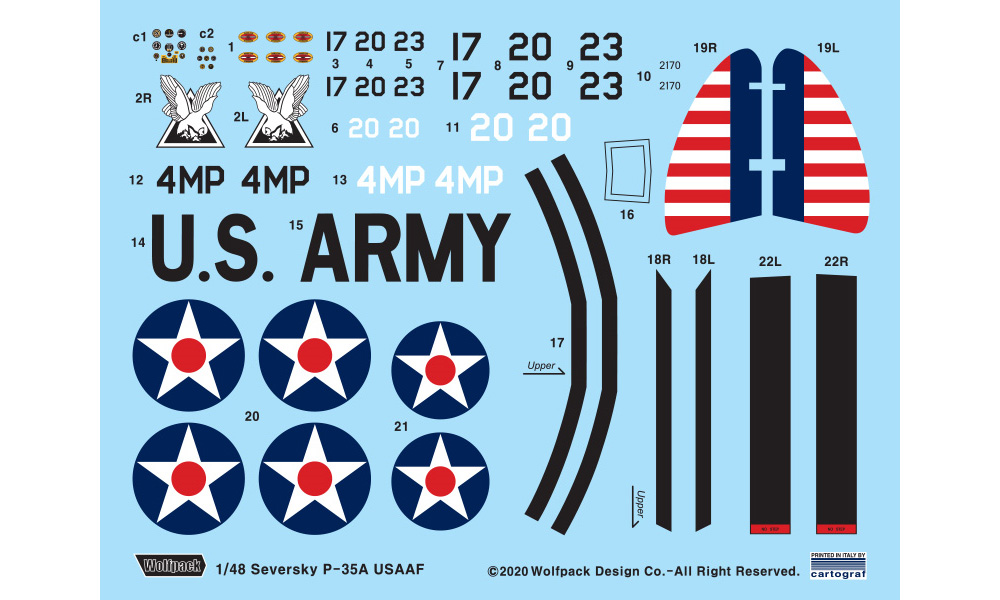 セバスキー P-35A USAAF プラモデル (ウルフパック ウルフパックデザイン プレミアムエディションキット No.WP14808) 商品画像_2