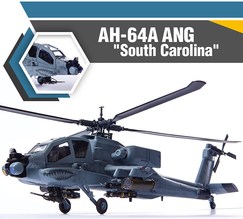 AH-64A アパッチ サウスカロライナ ANG プラモデル (アカデミー 1/35 Aircraft No.12129) 商品画像_1