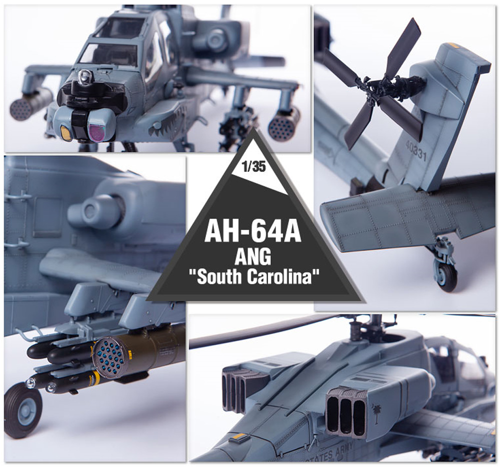 AH-64A アパッチ サウスカロライナ ANG プラモデル (アカデミー 1/35 Aircraft No.12129) 商品画像_3