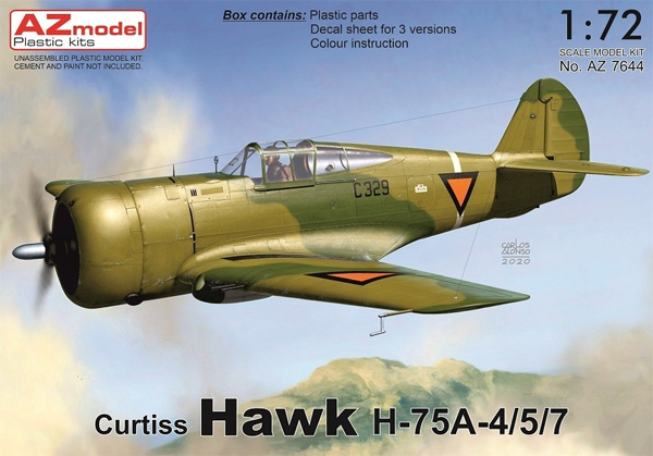 カーチス ホーク H-75A-4/5/7 プラモデル (AZ model 1/72 エアクラフト プラモデル No.AZ7644) 商品画像