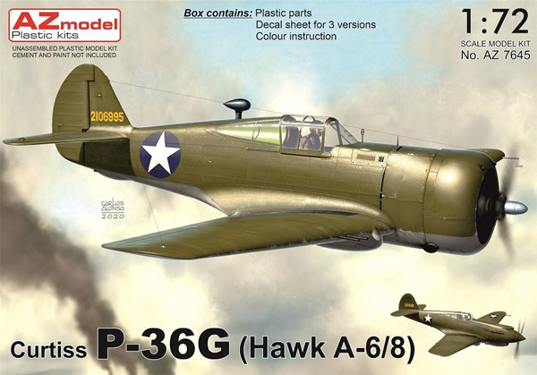 カーチス P-36G (ホーク A-6/8) プラモデル (AZ model 1/72 エアクラフト プラモデル No.AZ7645) 商品画像