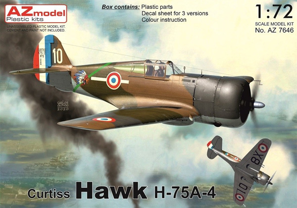 カーチス ホーク H-75A-4 プラモデル (AZ model 1/72 エアクラフト プラモデル No.AZ7646) 商品画像