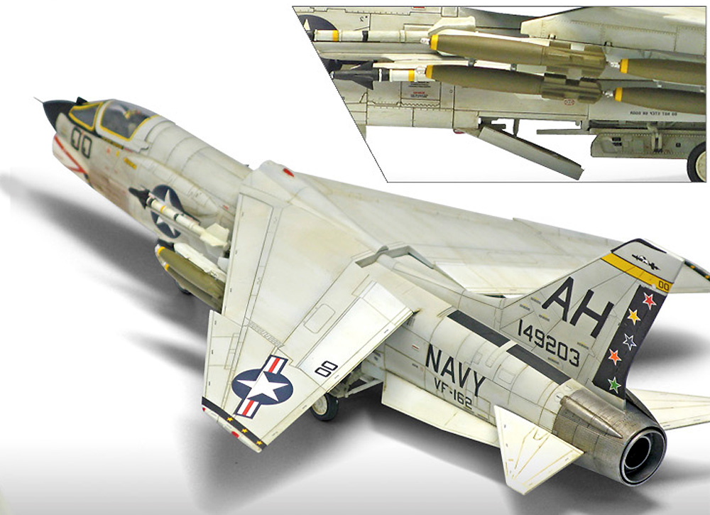 アメリカ海軍 F-8E クルセイダー VF-162 ザ・ハンターズ プラモデル (アカデミー 1/72 Scale Aircrafts No.12521) 商品画像_3