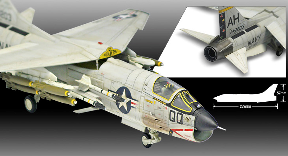 アメリカ海軍 F-8E クルセイダー VF-162 ザ・ハンターズ プラモデル (アカデミー 1/72 Scale Aircrafts No.12521) 商品画像_4