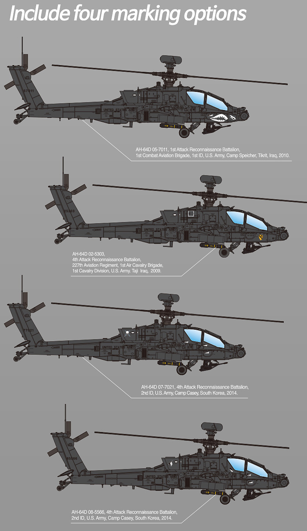 アメリカ陸軍 AH-64D アパッチ ブロック 2 後期型 プラモデル (アカデミー 1/72 Aircrafts No.12551) 商品画像_2