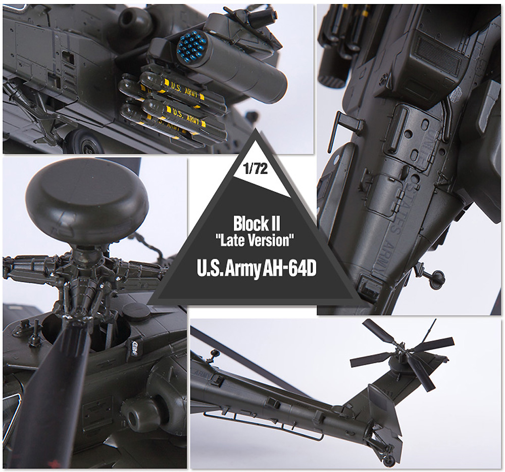 アメリカ陸軍 AH-64D アパッチ ブロック 2 後期型 プラモデル (アカデミー 1/72 Aircrafts No.12551) 商品画像_3