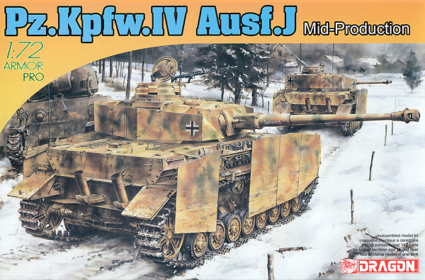 Pz.Kpfw.4 4号戦車J型 中期生産型 プラモデル (ドラゴン 1/72 ARMOR PRO (アーマープロ) No.7498) 商品画像