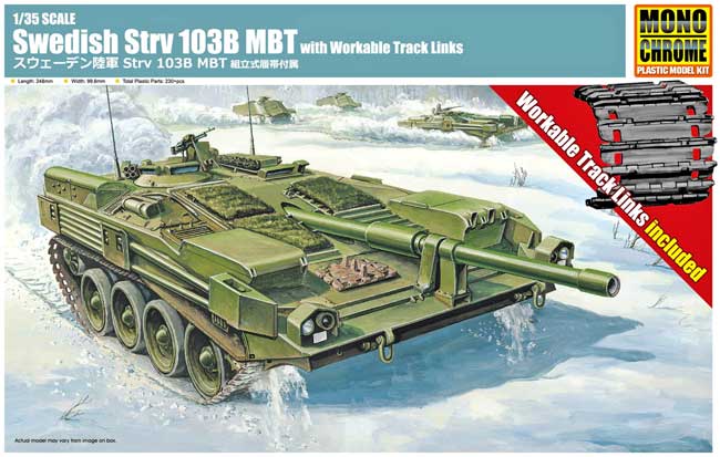 スウェーデン陸軍 Strv 103B MBT 組立式履帯附属 プラモデル (モノクローム 1/35 AFV No.MCT918) 商品画像