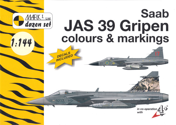 サーブ JAS39 グリペン カラー & マーキング 1/144デカール付き 本 (4プラス パブリケイションズ dozen set （書籍） No.MKD144012) 商品画像
