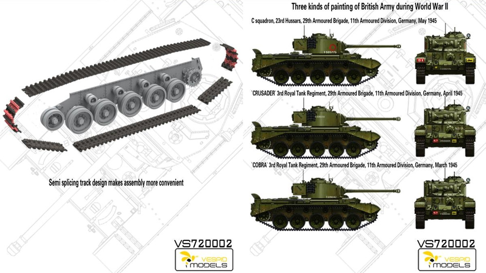 A34 コメット Mk.1A イギリス 巡行戦車 プラモデル (ヴェスピッドモデル 1/72 ミリタリー No.VS720002) 商品画像_2