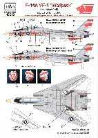 HAD MODELS 1/48 デカール F-14A トムキャット VF-1 ウルフパック USS エンタープライズ デカール