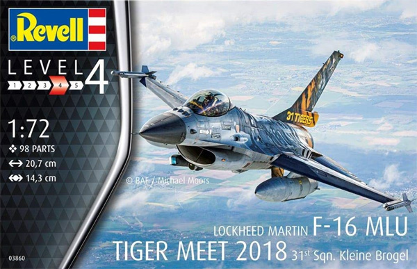 F-16MlLU タイガーミート 2018 31st Sqn. クライネ ブローゲル プラモデル (レベル 1/72 Aircraft No.03860) 商品画像