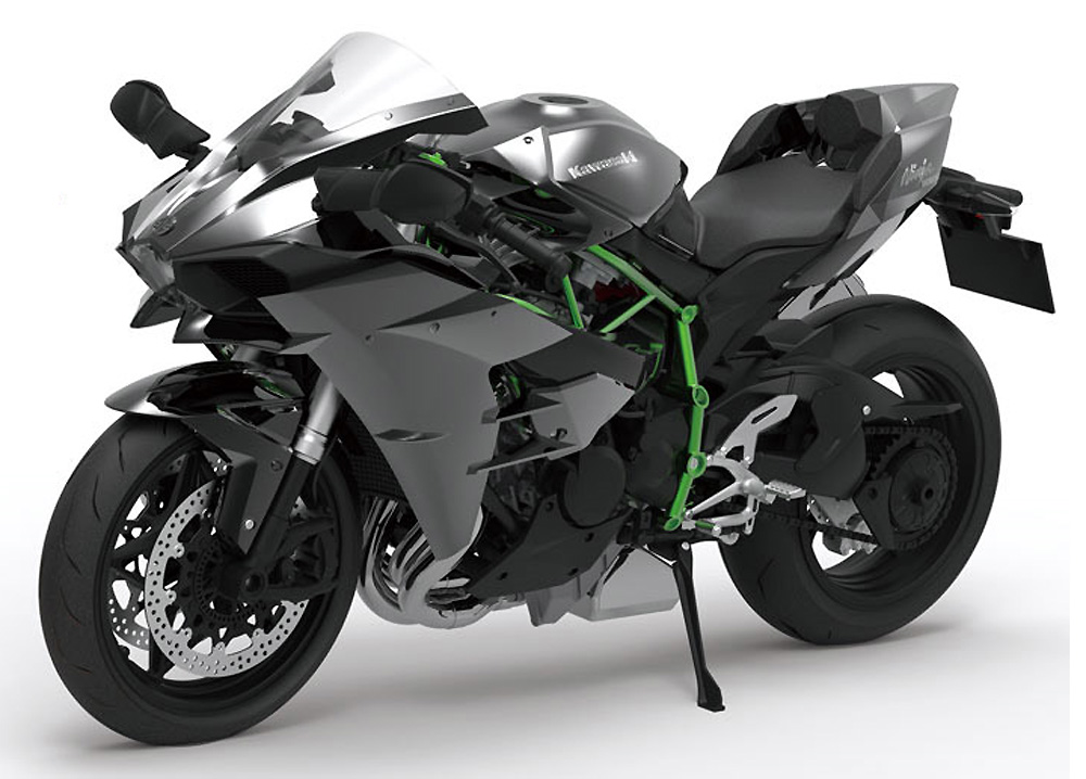 カワサキ Ninja H2 Pre-Colored Edition プラモデル (MENG-MODEL 1/9 バイク No.MT-002S) 商品画像_3