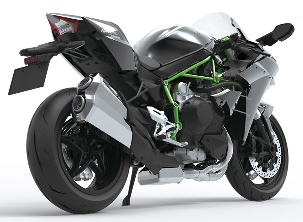 カワサキ Ninja H2 Pre-Colored Edition プラモデル (MENG-MODEL 1/9 バイク No.MT-002S) 商品画像_4