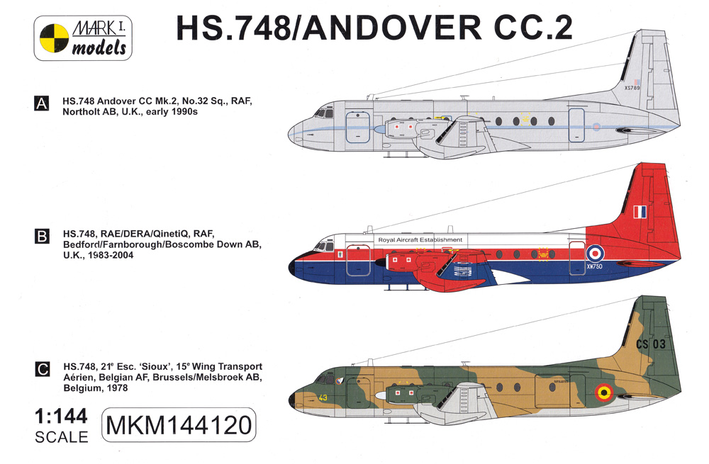 HS.748 / アンドーヴァー CC.2 戦術輸送機 イギリス・ベルギー プラモデル (MARK 1 MARK 1 models No.MKM144120) 商品画像_1