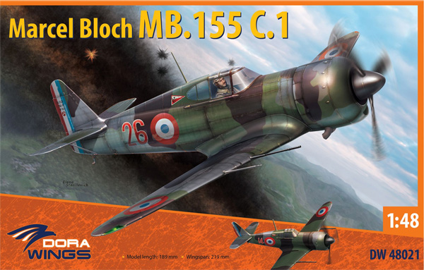 ブロック MB.155 C.1 プラモデル (ドラ ウイングス 1/48 エアクラフト プラモデル No.DW48021) 商品画像