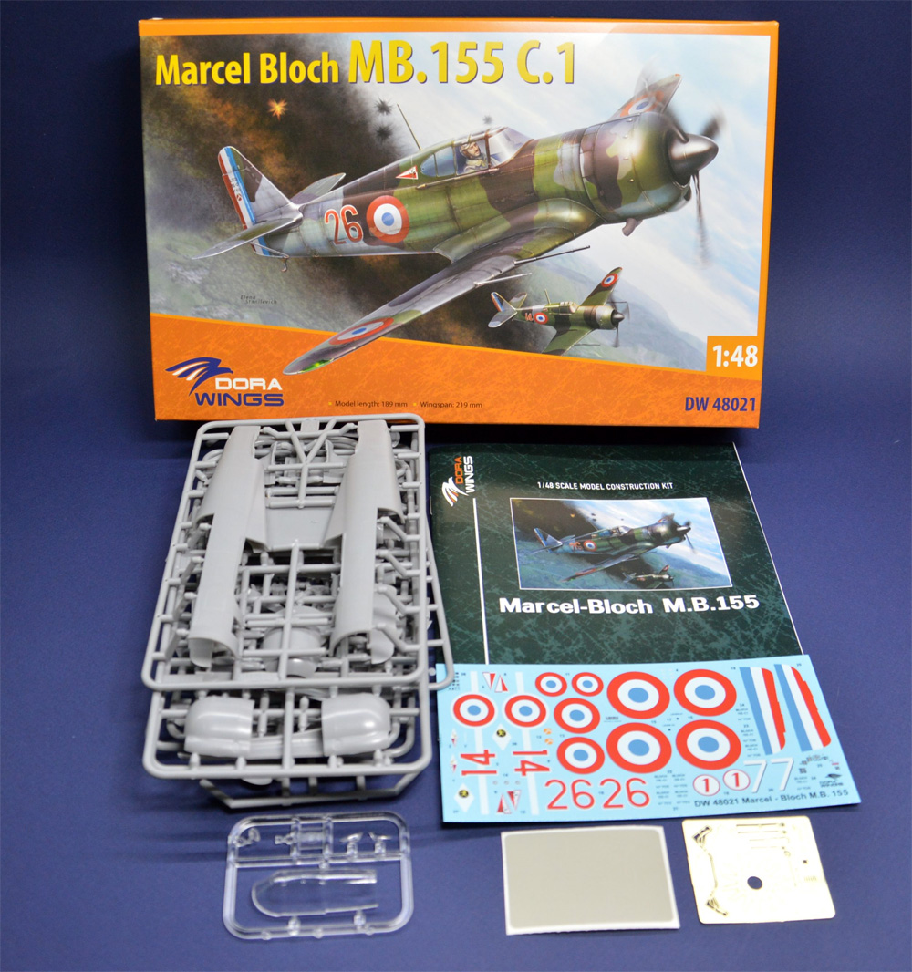 ブロック MB.155 C.1 プラモデル (ドラ ウイングス 1/48 エアクラフト プラモデル No.DW48021) 商品画像_1