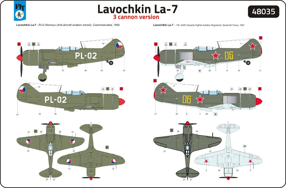 ラヴォーチキン La-7 武装強化型 ソビエト戦闘機 プラモデル (フライ 1/48 エアクラフト プラモデル No.48035) 商品画像_2
