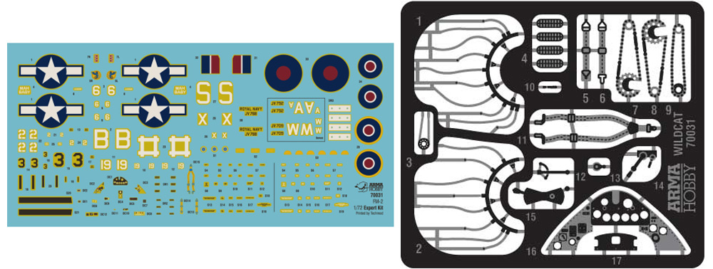 FM-2 ワイルドキャット エキスパートセット プラモデル (アルマホビー 1/72 エアクラフト プラモデル No.70031) 商品画像_1