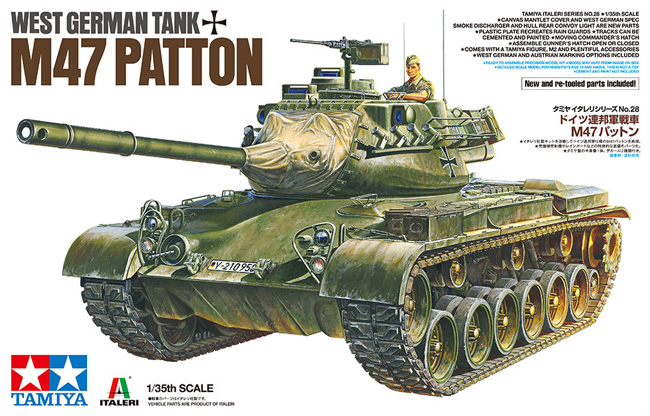 ドイツ連邦軍戦車 M47 パットン プラモデル (タミヤ タミヤ イタレリ シリーズ No.37028) 商品画像