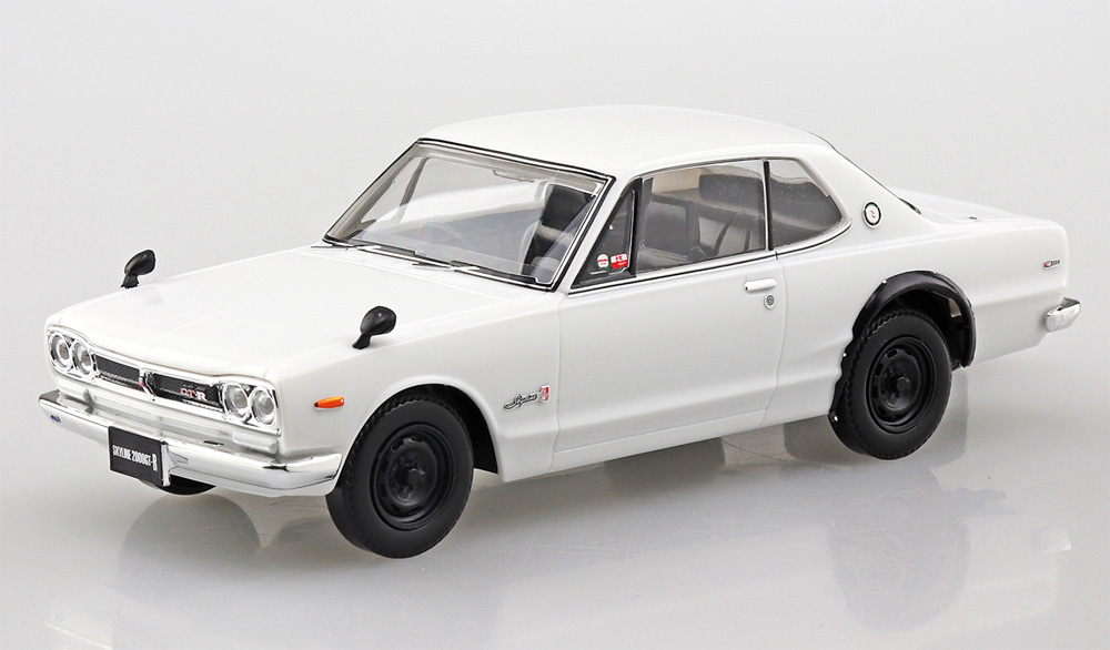 ニッサン スカイライン 2000GT-R ホワイト プラモデル (アオシマ ザ・スナップキット No.009-B) 商品画像_2