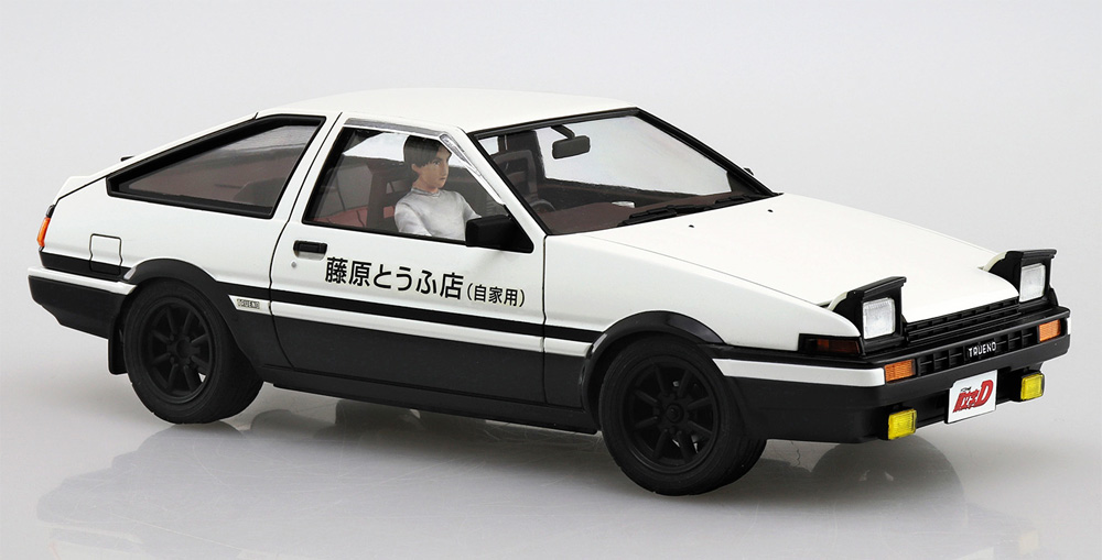 藤原拓海 AE86 トレノ ドライバーフィギュア付 プラモデル (アオシマ 1/24 頭文字D （イニシャルD） No.014) 商品画像_1