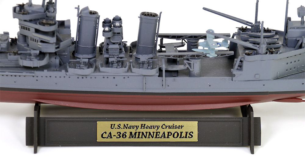 アメリカ海軍 重巡洋艦 CA-36 ミネアポリス 1942 旗・艦名プレート エッチングパーツ付き プラモデル (ピットロード 1/700 スカイウェーブ W シリーズ No.W195NH) 商品画像_3