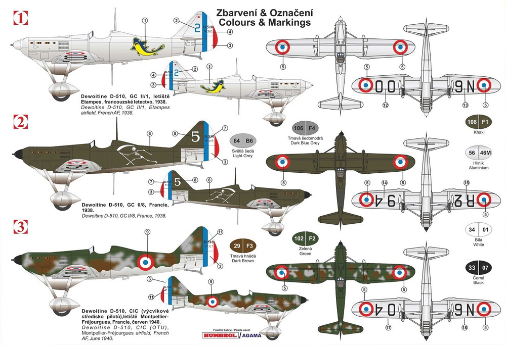 デボワチン D.510 フランス プラモデル (KPモデル 1/72 エアクラフト プラモデル No.KPM0179) 商品画像_1