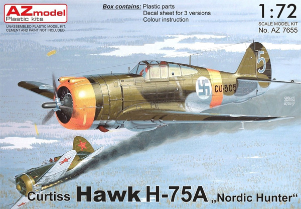 カーチス ホーク H-75A ノルディックハンター プラモデル (AZ model 1/72 エアクラフト プラモデル No.AZ7655) 商品画像