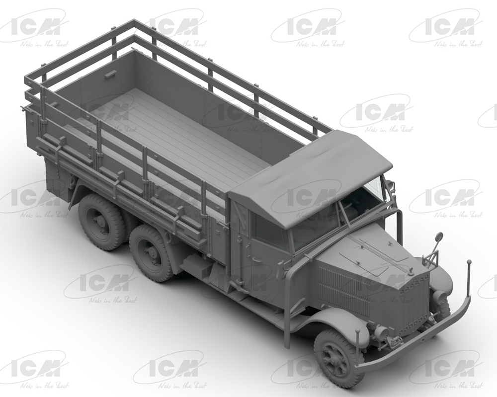 ドイツ国防軍 3軸 トラックセット (ヘンシェル33D1、クルップL3H163、LG3000) プラモデル (ICM ダイオラマセット No.DS3508) 商品画像_2