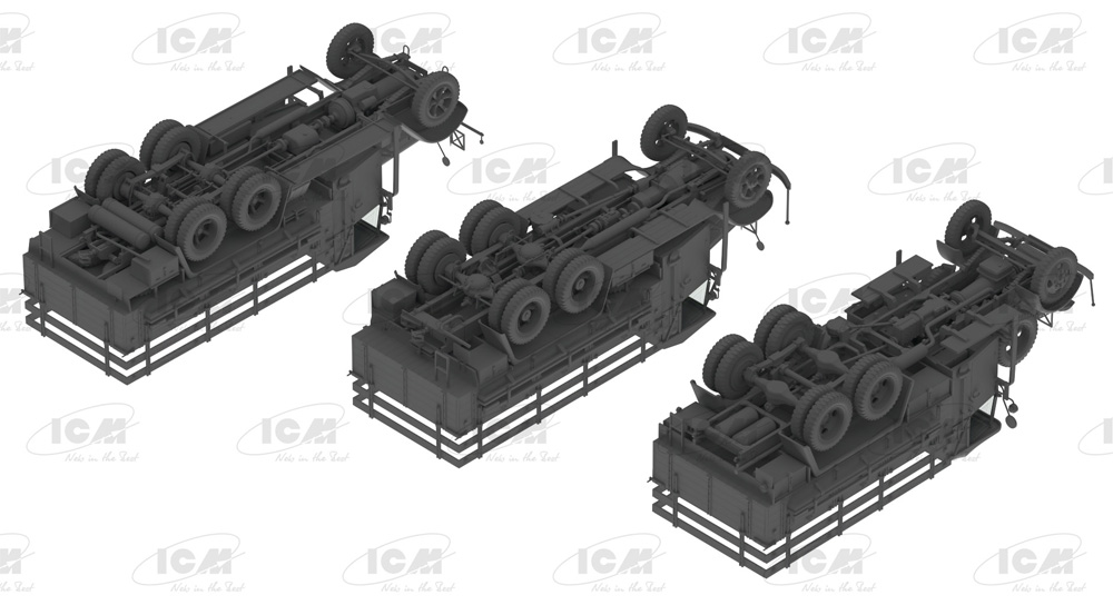 ドイツ国防軍 3軸 トラックセット (ヘンシェル33D1、クルップL3H163、LG3000) プラモデル (ICM ダイオラマセット No.DS3508) 商品画像_4