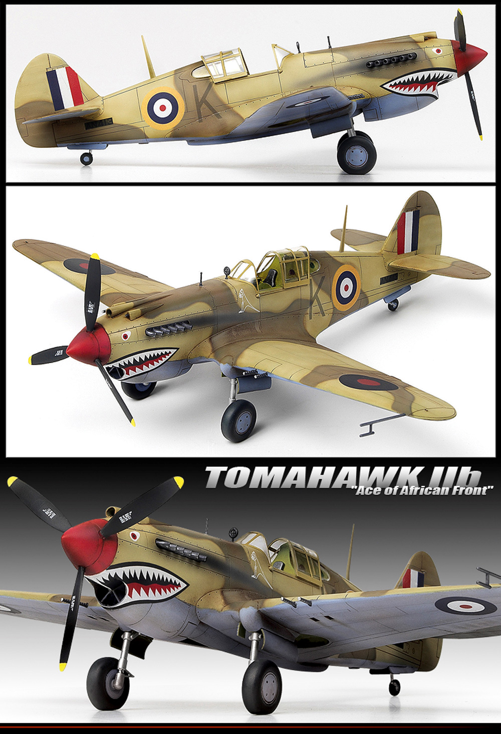 トマホーク Mk.2B 北アフリカ戦線 プラモデル (アカデミー 1/48 Aircrafts No.12235) 商品画像_3