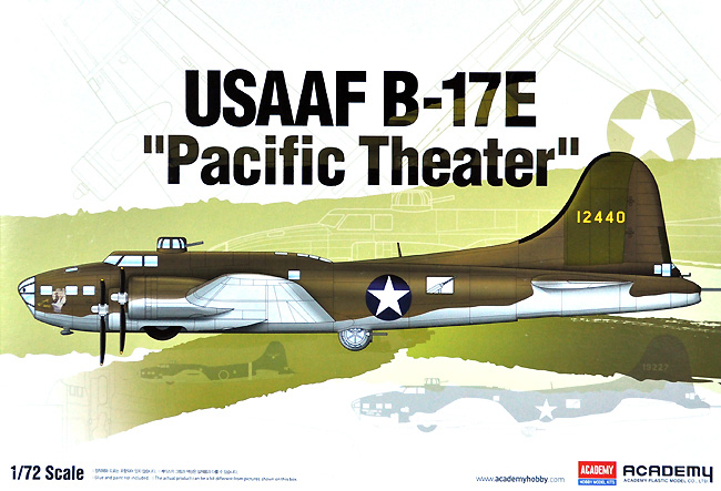 USAAF B-17E 太平洋戦線 プラモデル (アカデミー 1/72 Aircrafts No.12533) 商品画像