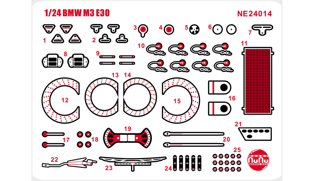 BMW M3 E30 Gr.A '91 オートテック ディテールアップパーツ エッチング (NuNu ディテールアップパーツシリーズ No.NE24014) 商品画像_1