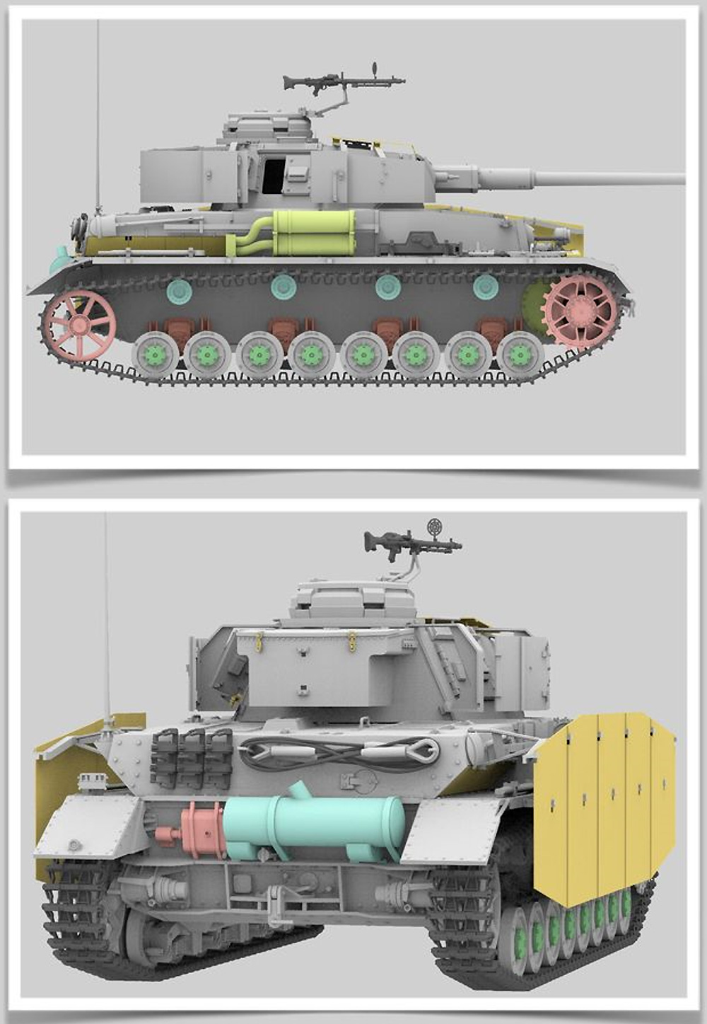 ドイツ 4号戦車H型 初期型 w/連結組立可動式履帯 プラモデル (ライ フィールド モデル 1/35 Military Miniature Series No.5046) 商品画像_3