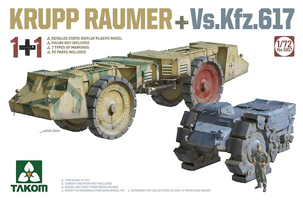 クルップ ロイマー + Vs.Kfz.617 プラモデル (タコム 1/72 ミリタリー No.5007) 商品画像