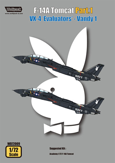 F-14A トムキャット Part 1 VX-4 エヴァリュエイーターズ ヴァンディ 1 (アカデミー用) デカール (ウルフパック 1/72 デカール (WD) No.WD72009) 商品画像