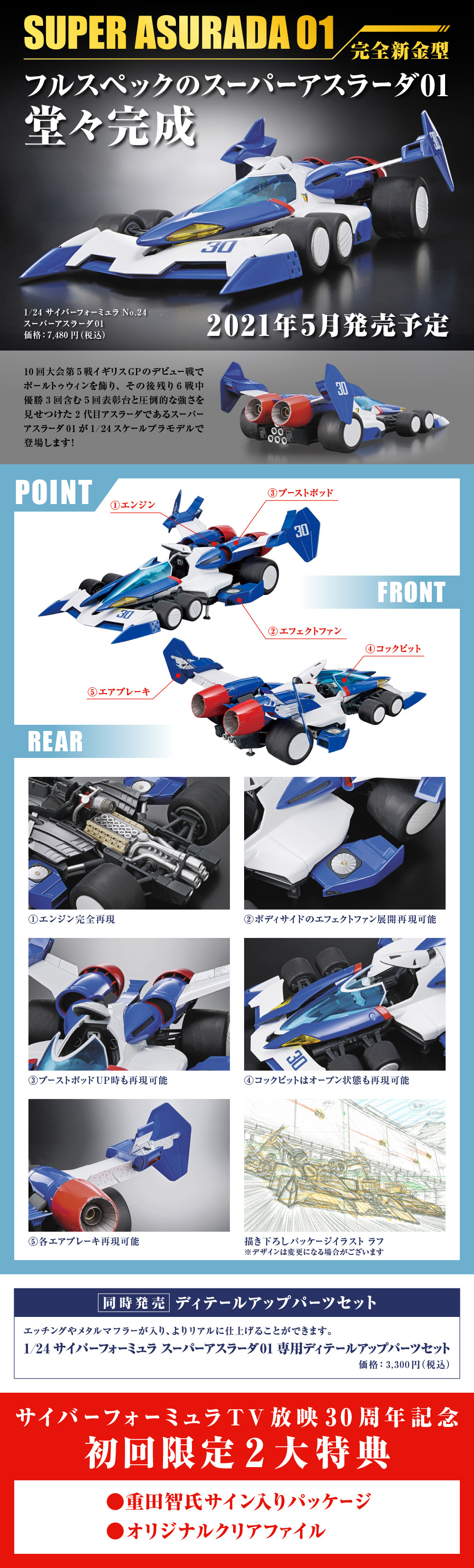 スーパーアスラーダ 01 プラモデル (アオシマ 1/24 サイバーフォーミュラー No.024) 商品画像_4