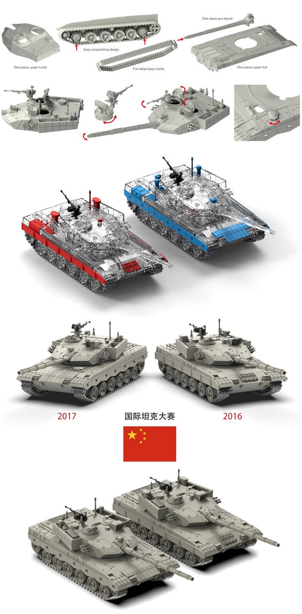 中国人民解放軍 主力戦車 ZTZ96B プラモデル (Transform Model 1/72 ミリタリー No.TK7002) 商品画像_2