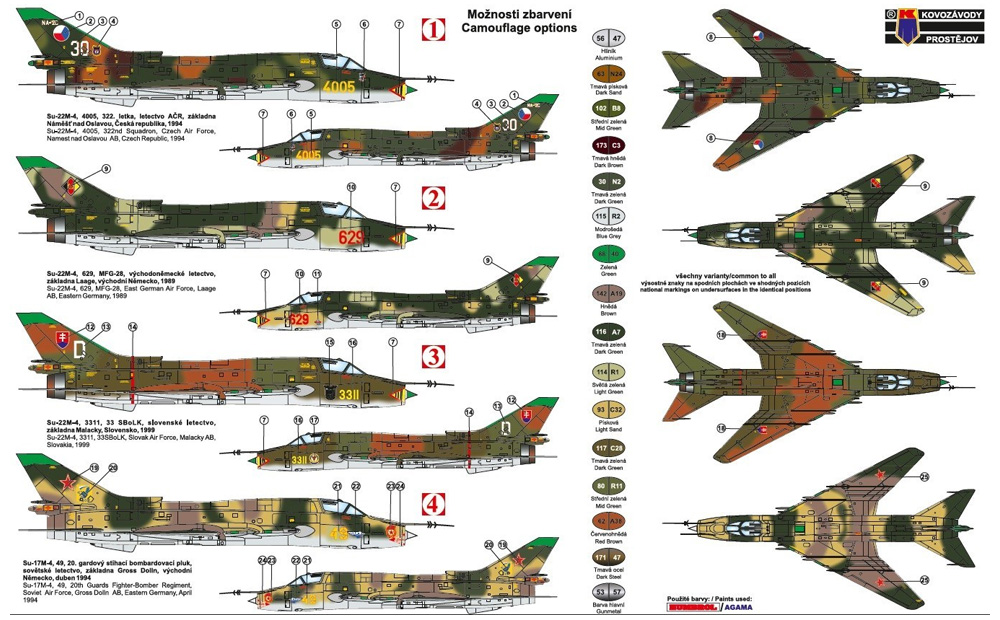 スホーイ Su-22M4 ワルシャワ条約加盟国 プラモデル (KPモデル 1/72 エアクラフト プラモデル No.KPM0196) 商品画像_1