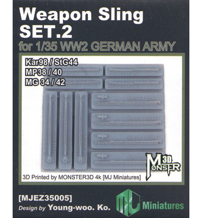 ウェポンスリングセット 2 WW2 ドイツ軍 小火器用 プラモデル (MJ ミニチュア 3Dプリンタ キット No.MJEZ35005) 商品画像