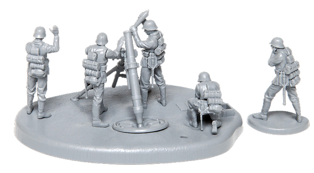 ドイツ 120mm 迫撃砲　ｗ/兵士 プラモデル (ズベズダ ART OF TACTIC No.6268) 商品画像_3