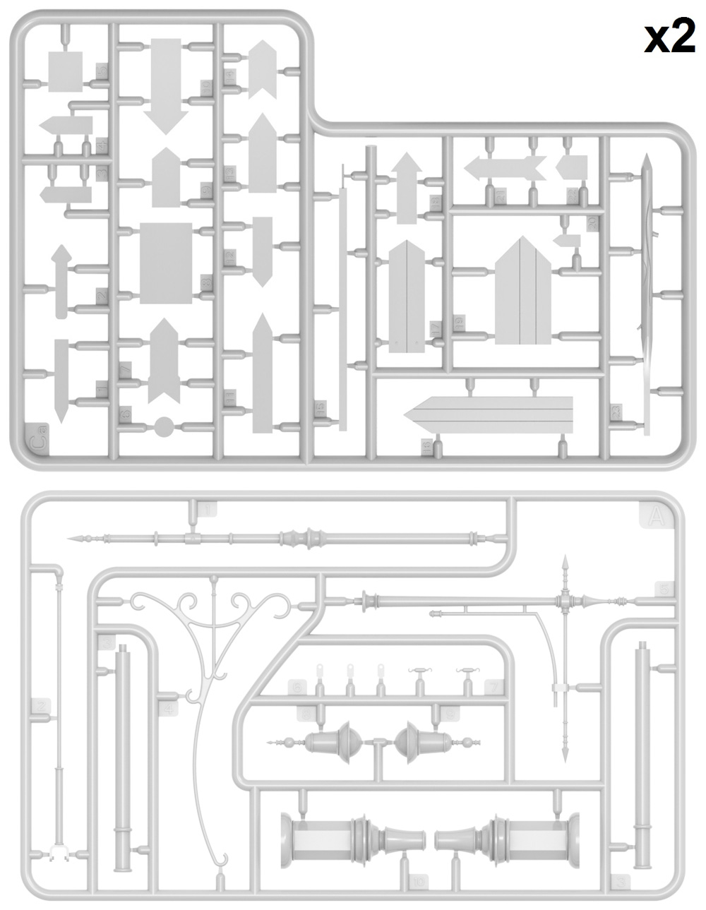 道路標識 WW2 イタリア プラモデル (ミニアート 1/35 ビルディング＆アクセサリー シリーズ No.35611) 商品画像_2