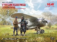 ICM 1/32 エアクラフト ポリカルポフ I-153 チャイカ w/ソビエトパイロット 1939-42