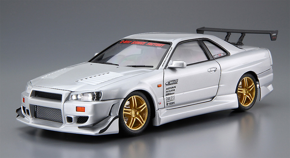 C-WEST BNR34 スカイライン GT-R '02 (ニッサン) プラモデル (アオシマ 1/24 ザ・チューンドカー No.050) 商品画像_2