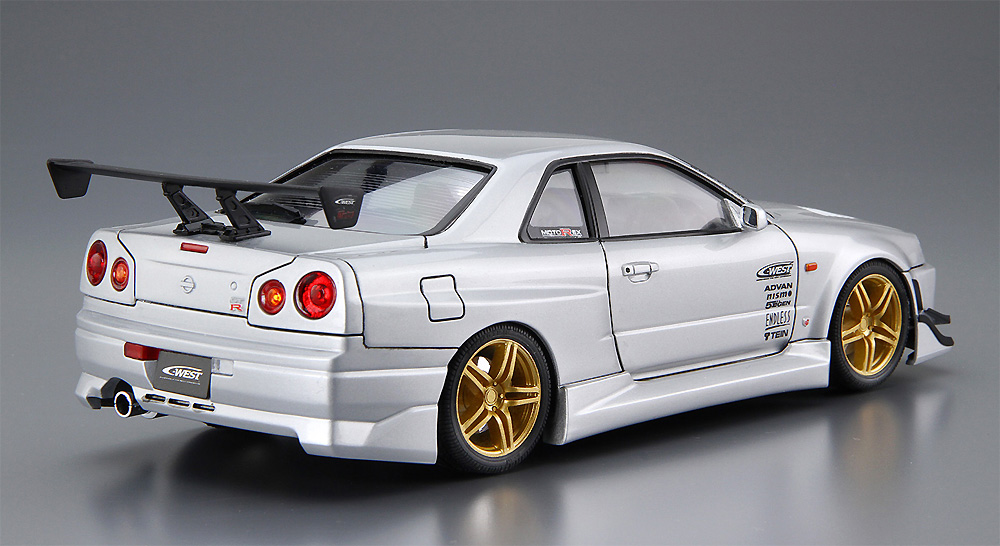 C-WEST BNR34 スカイライン GT-R '02 (ニッサン) プラモデル (アオシマ 1/24 ザ・チューンドカー No.050) 商品画像_3