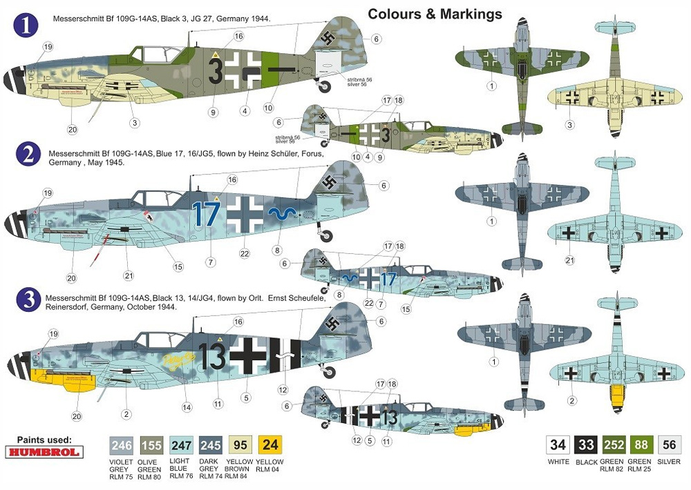 メッサーシュミット Bf109G-14/AS 本土防空戦 プラモデル (AZ model 1/72 エアクラフト プラモデル No.AZ7657) 商品画像_1