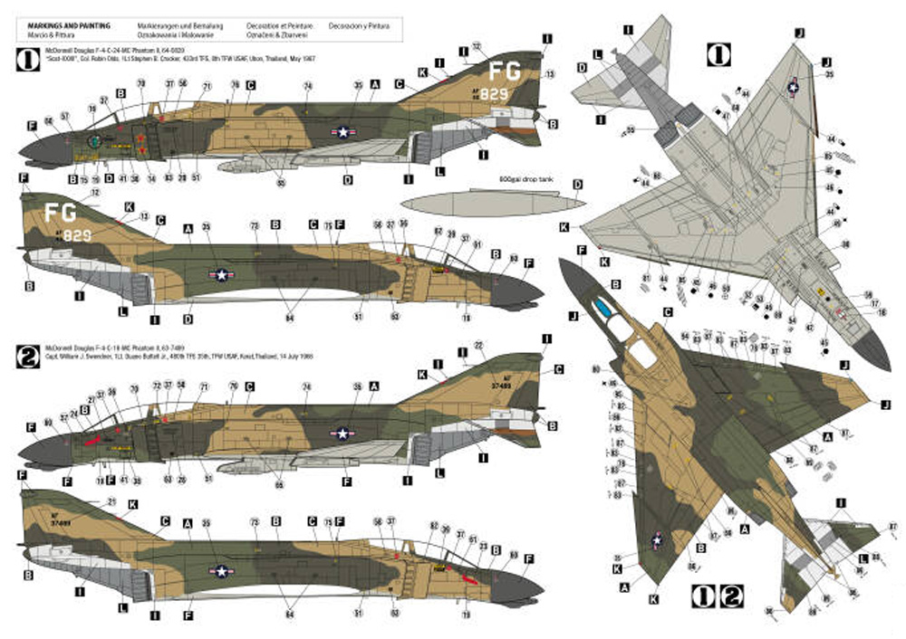 F-4C ファントム 2 ベトナムエース 1 プラモデル (HOBBY 2000 1/72 モデルキット No.72027) 商品画像_2