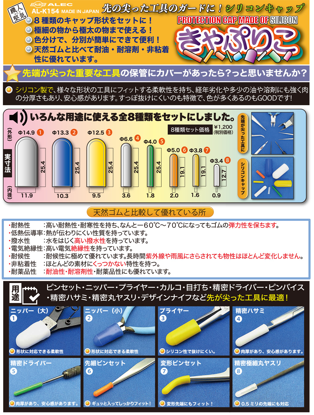 保護キャップ キャプリコ キャップ (シモムラアレック 職人堅気 No.AL-K154) 商品画像_1