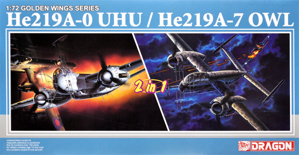 ハインケル He219A-0 ウーフー / He219A-7 オウル 2in1 プラモデル (ドラゴン 1/72 Golden Wings Series No.5121) 商品画像